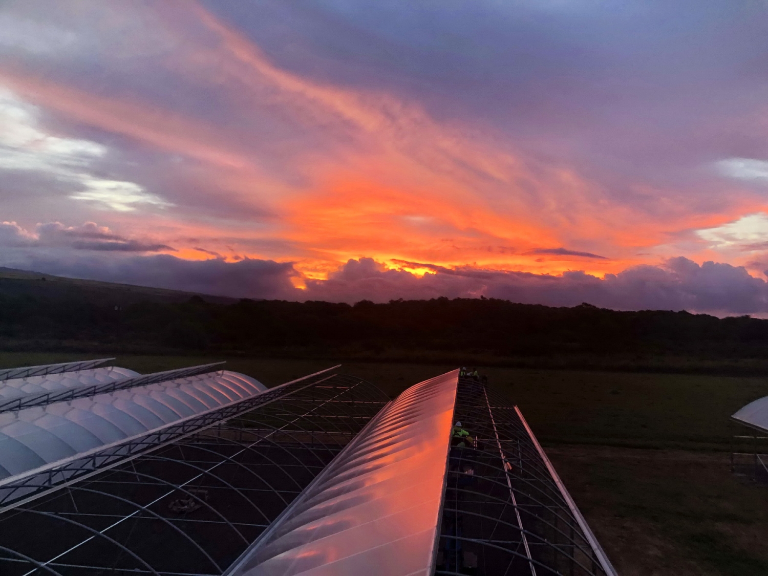  Sunset over Agra Tech Insulator with Oxnard roof vents